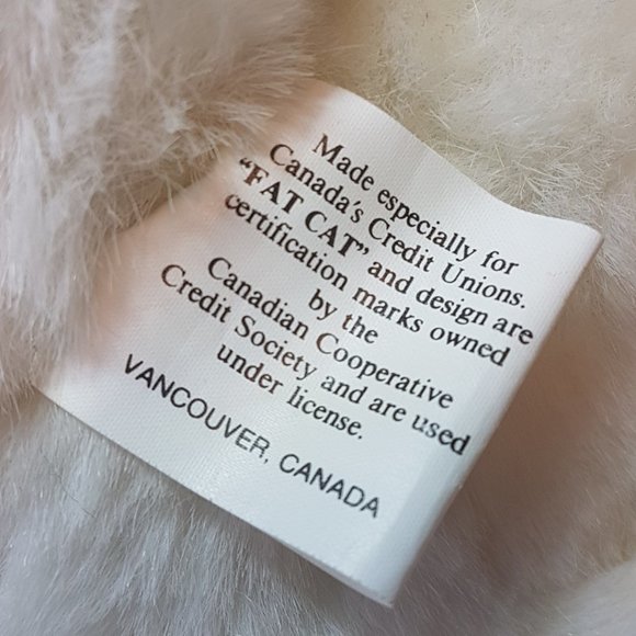 Vintage 1980s Credit Union FAT CAT Plush Stuffed Animal Bank Promotional Money - Picture 12 of 15